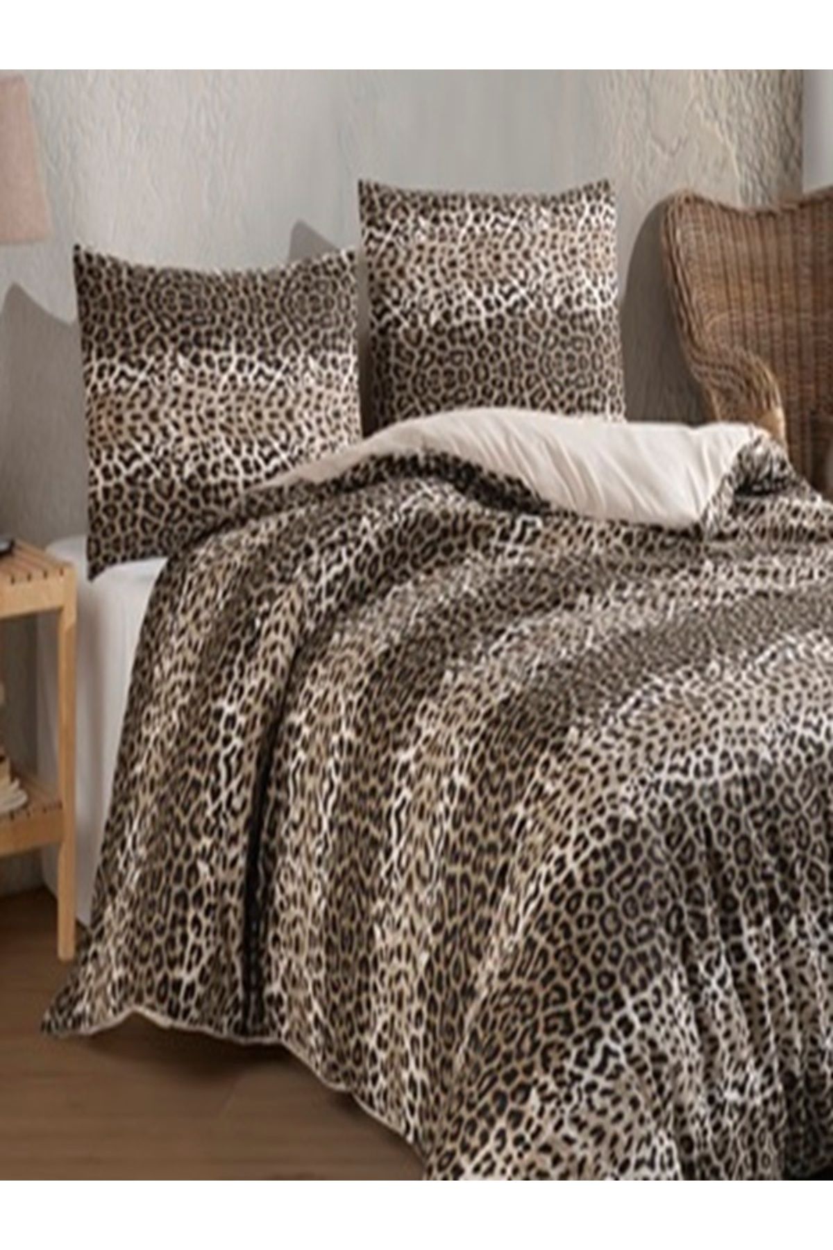 üntaş-Serenat Leopard Double Sided Single Winter Duvet Cover Set Tekleopard 3