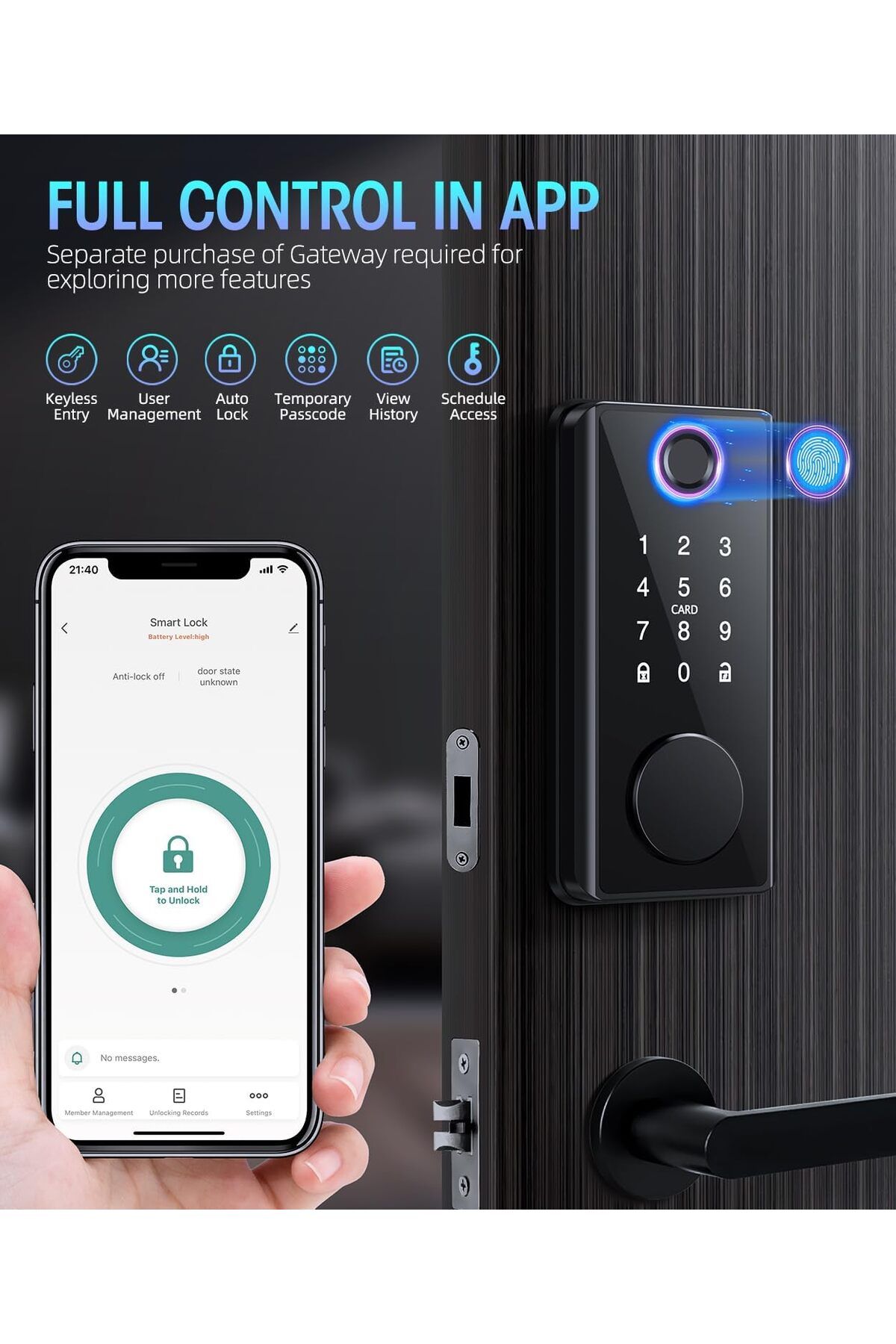 Genetic-Keyless Entry Door Lock with Keypad - Fingerprint Door Lock 3