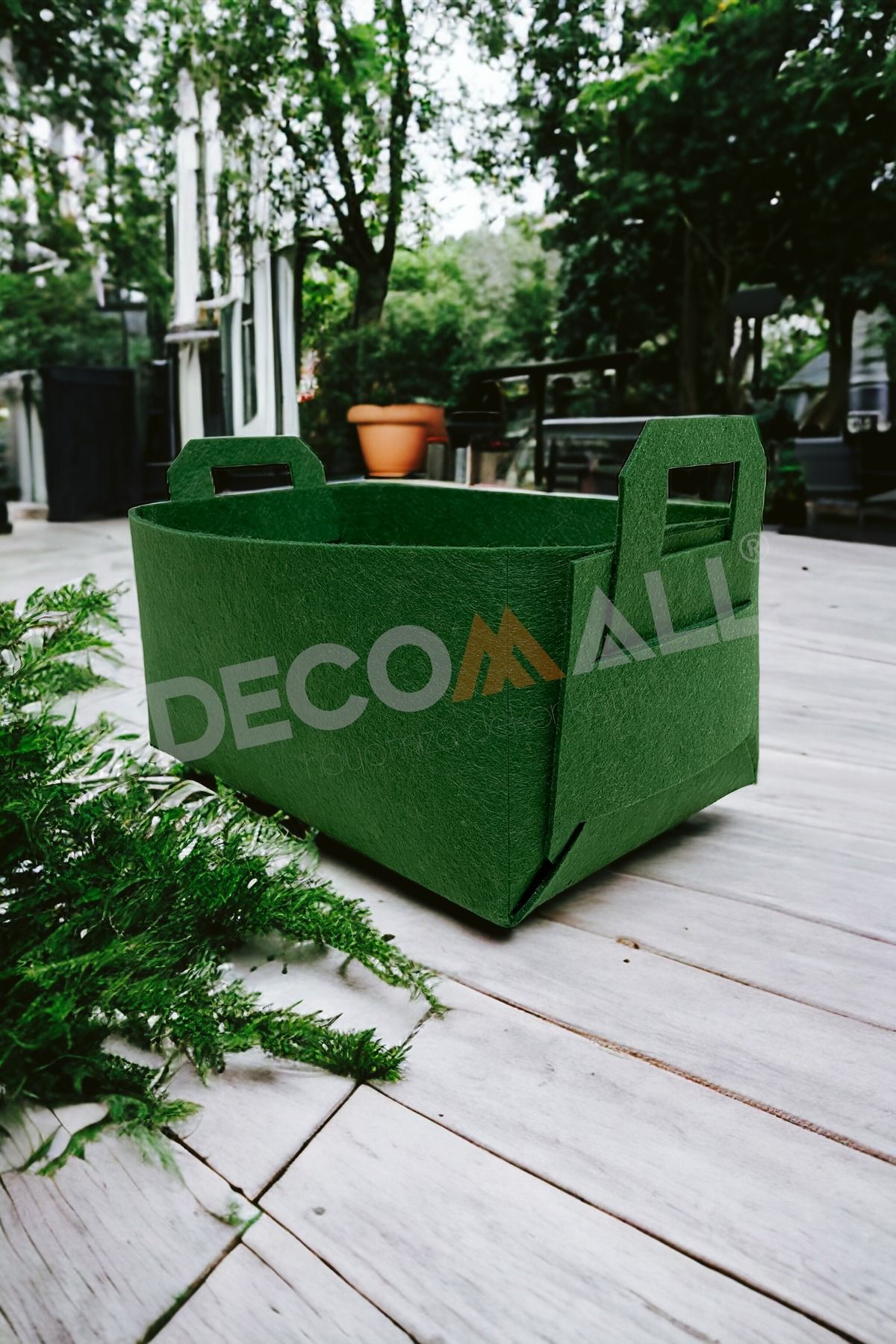 Green canvas storage boxes store