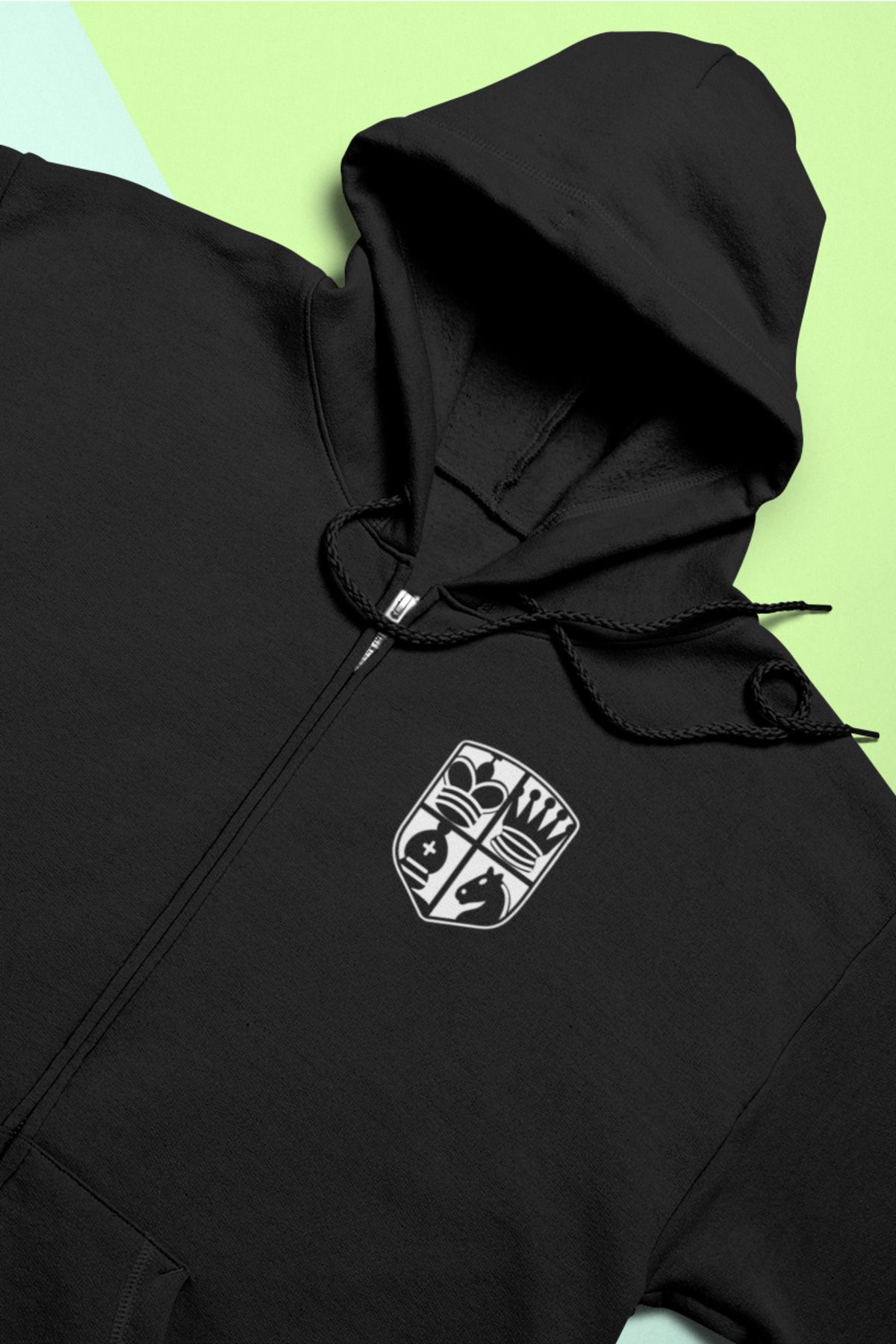 Satranç Medya Satranç Krallığı Fermuarlı Sweatshirt