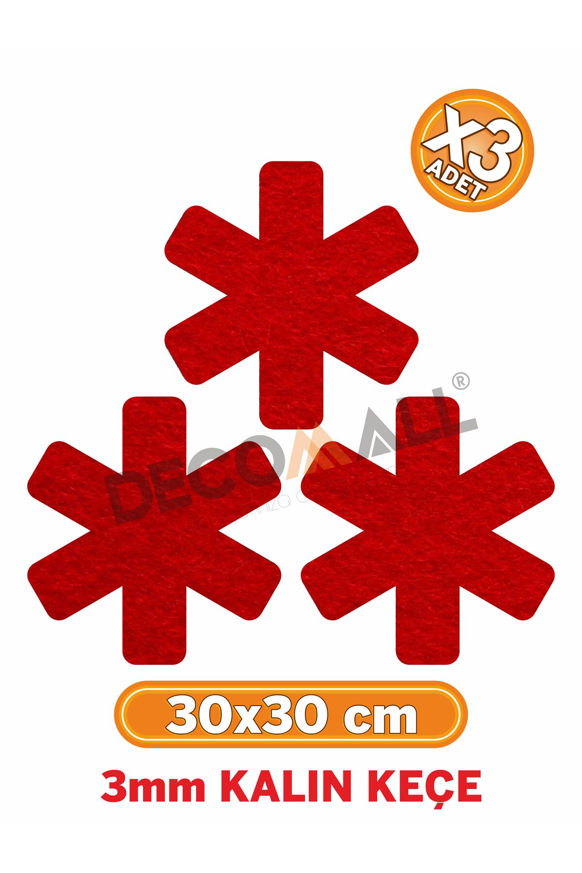 DECOMALL KIRMIZI 3 lü Tava, tencere Ve Bor Cam Koruyucu Çizdirmez Keçe tava koruyucu keçe 3MM KALIN KEÇE