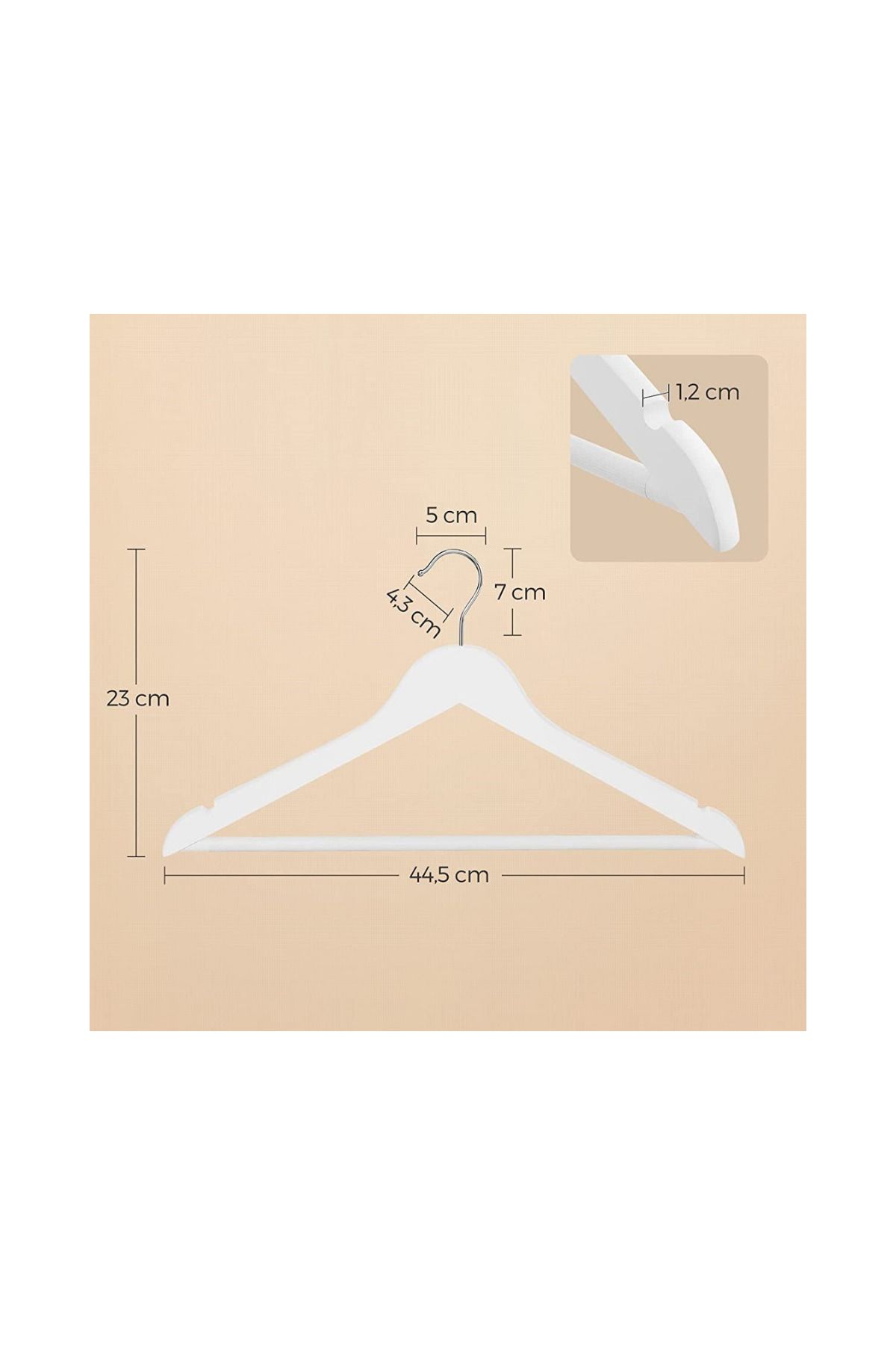 Manken İstanbul-20 Pieces A Quality Wooden Coat Hanger Shirt Hanger T-Shirt Hanger Wooden Hanger Clothes Hanger 3