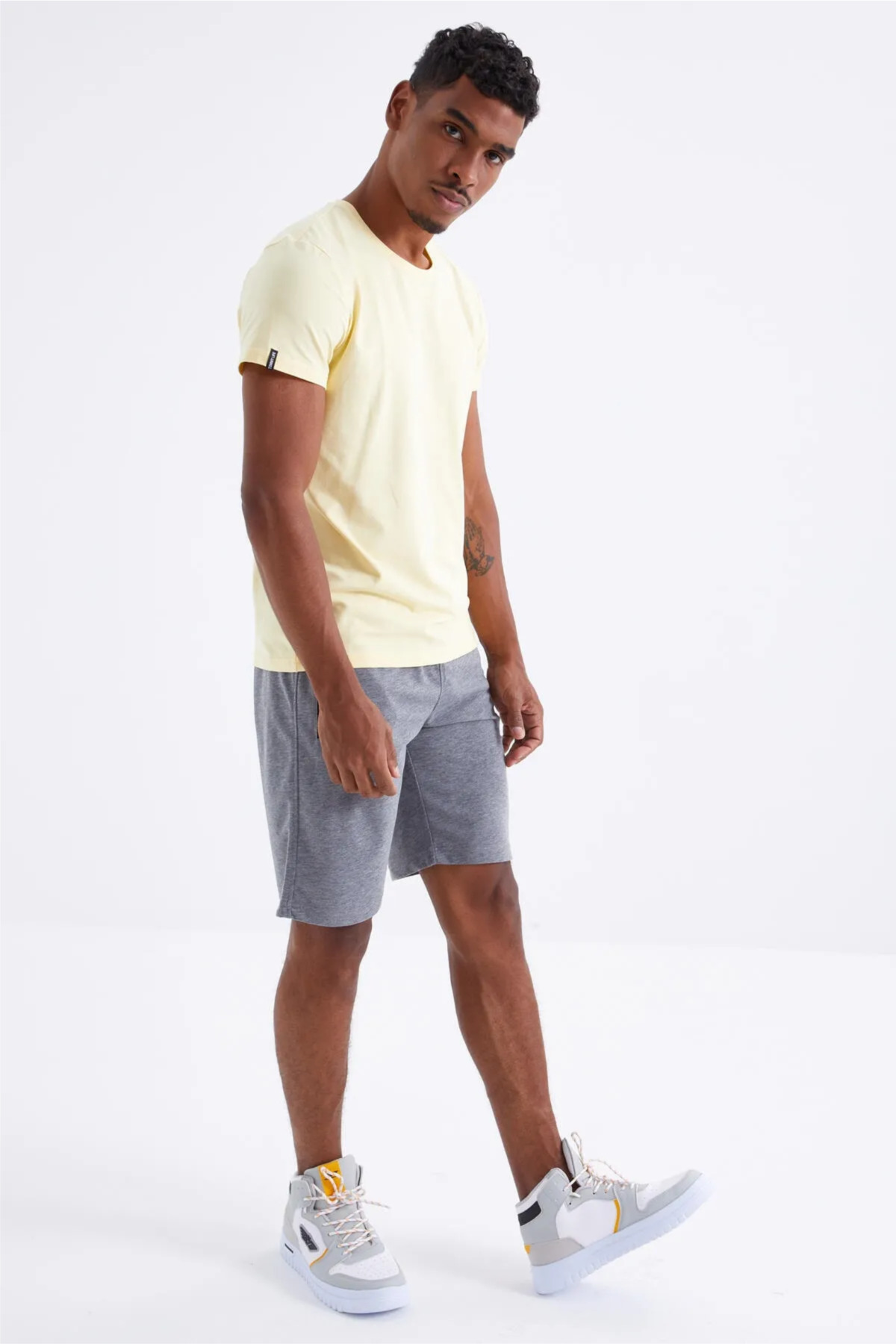 GNC Tekstil-Cotton Gray shorts with pockets (zip) Standard size CT8634-008 7