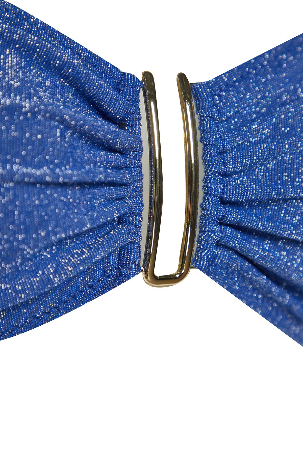 Trendyol Collection-Marineblaues, trägerloses, glitzerndes brasilianisches Bikini-Set mit Zubehör TBESS24BT00054 9