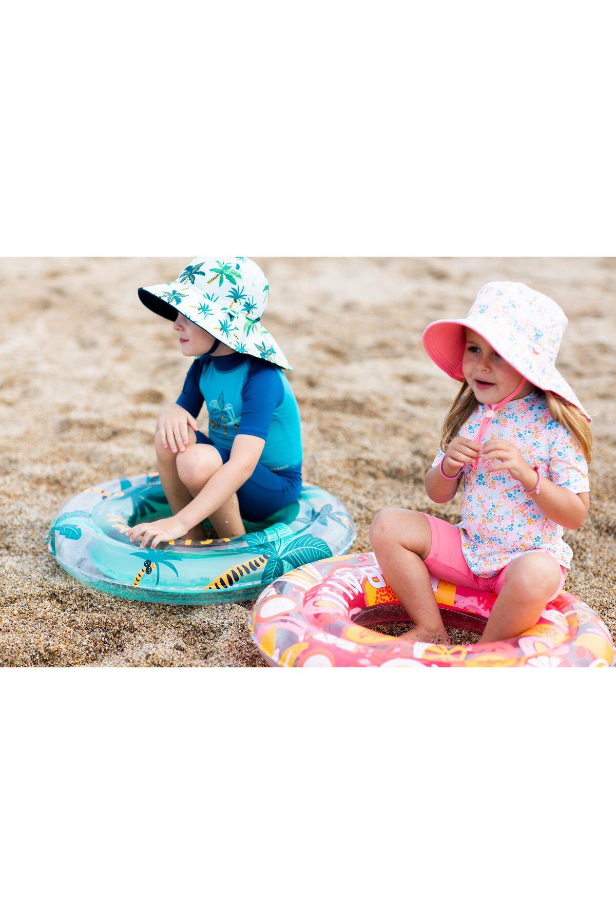 Decathlon Bebek Uv Korumalı Şapka - Pembe / Çiçek Baskılı fotoğrafı 6 (önizleme)