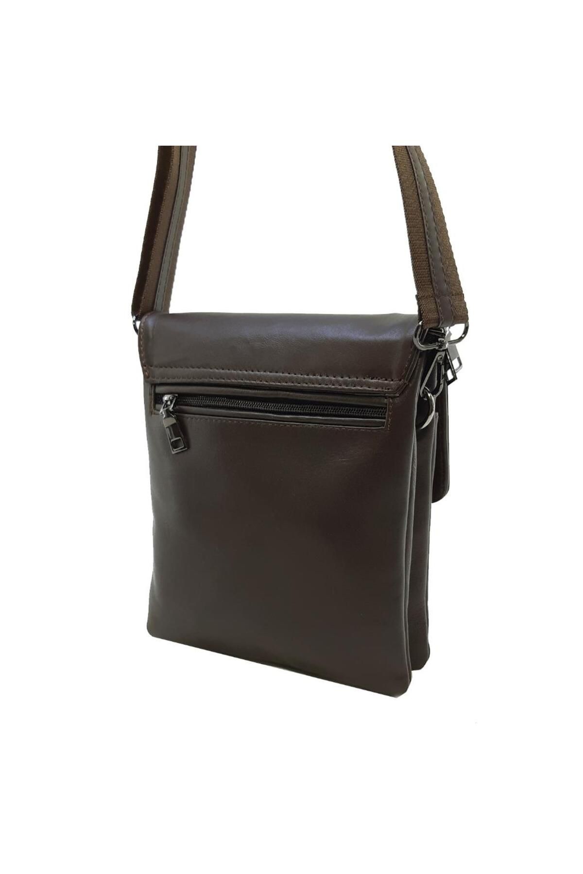 Dark brown deals leather messenger bag