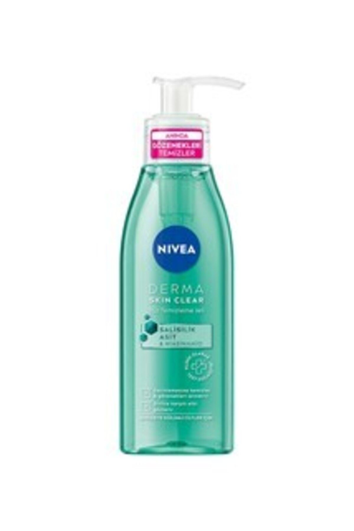 NIVEA ژل تمیزکننده ضد آکنه Nivea Visage Derma Clear با پنبه کوچک 200 میلی لیتر (1 عدد)