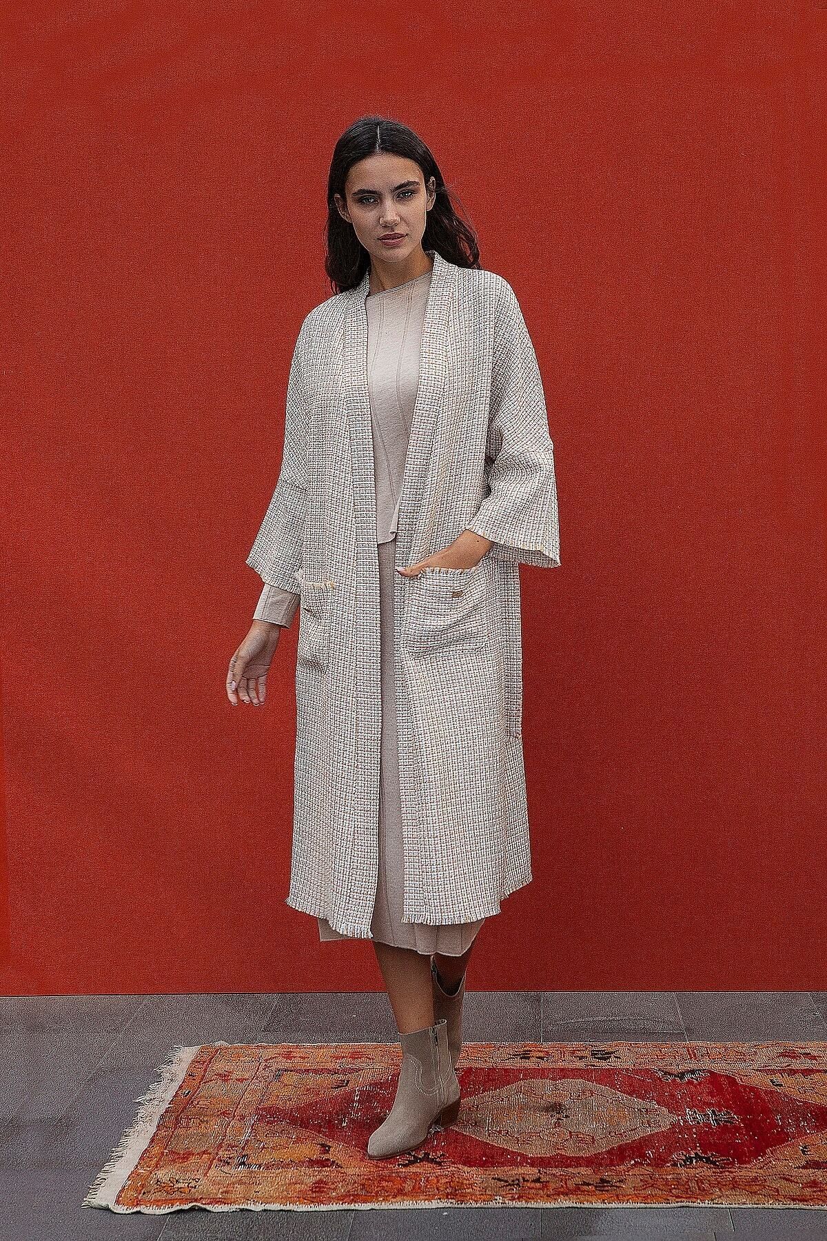 Kadın renkli Kimono&amp;Kaftan 152.00.60.02.02.141.02 CENEVRE TÜVİT