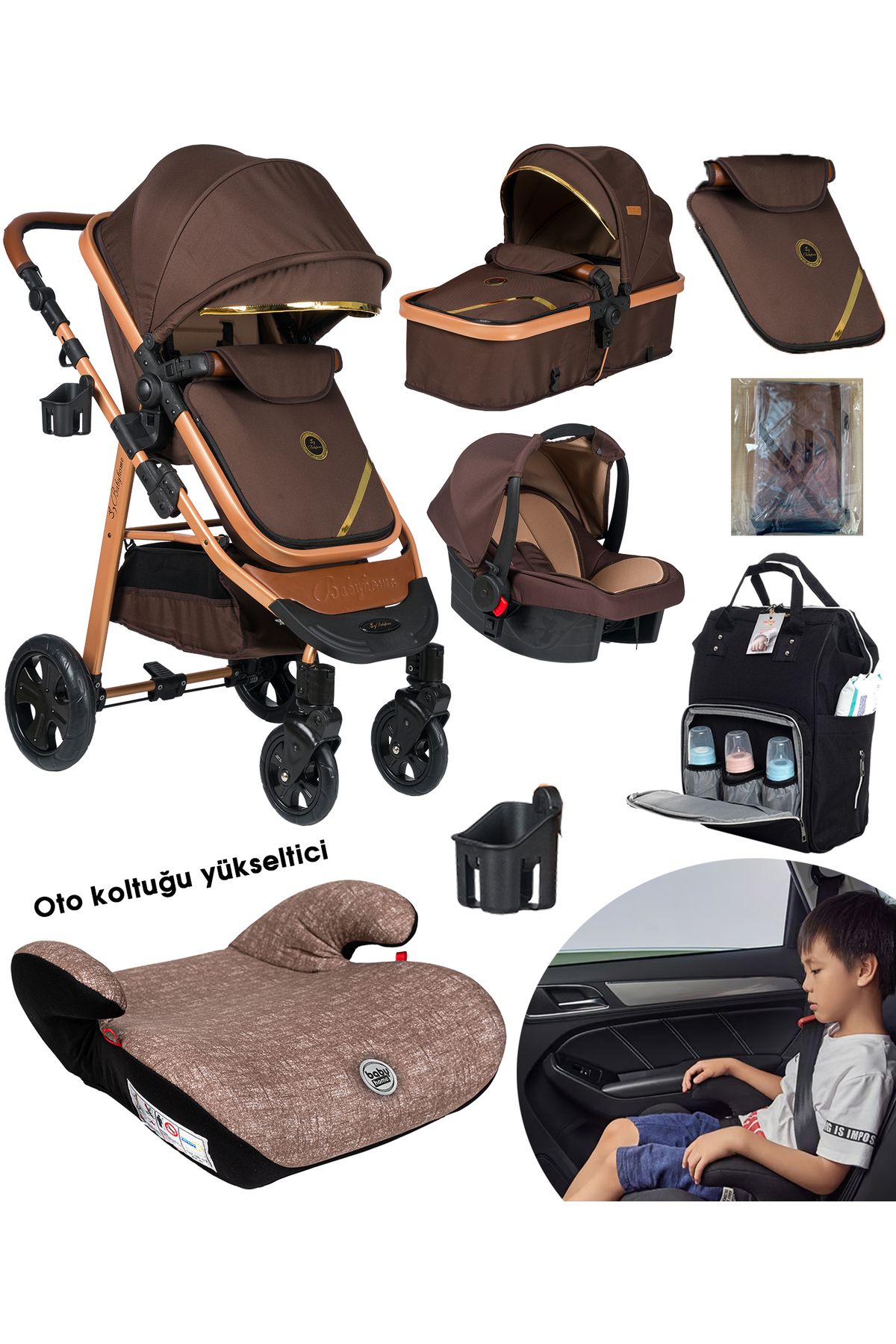 Baby Home 8 в 1, полный комплект для новорожденных 940 Travel System, детская коляска 905, бустер для автокресла 000007.000080_huy