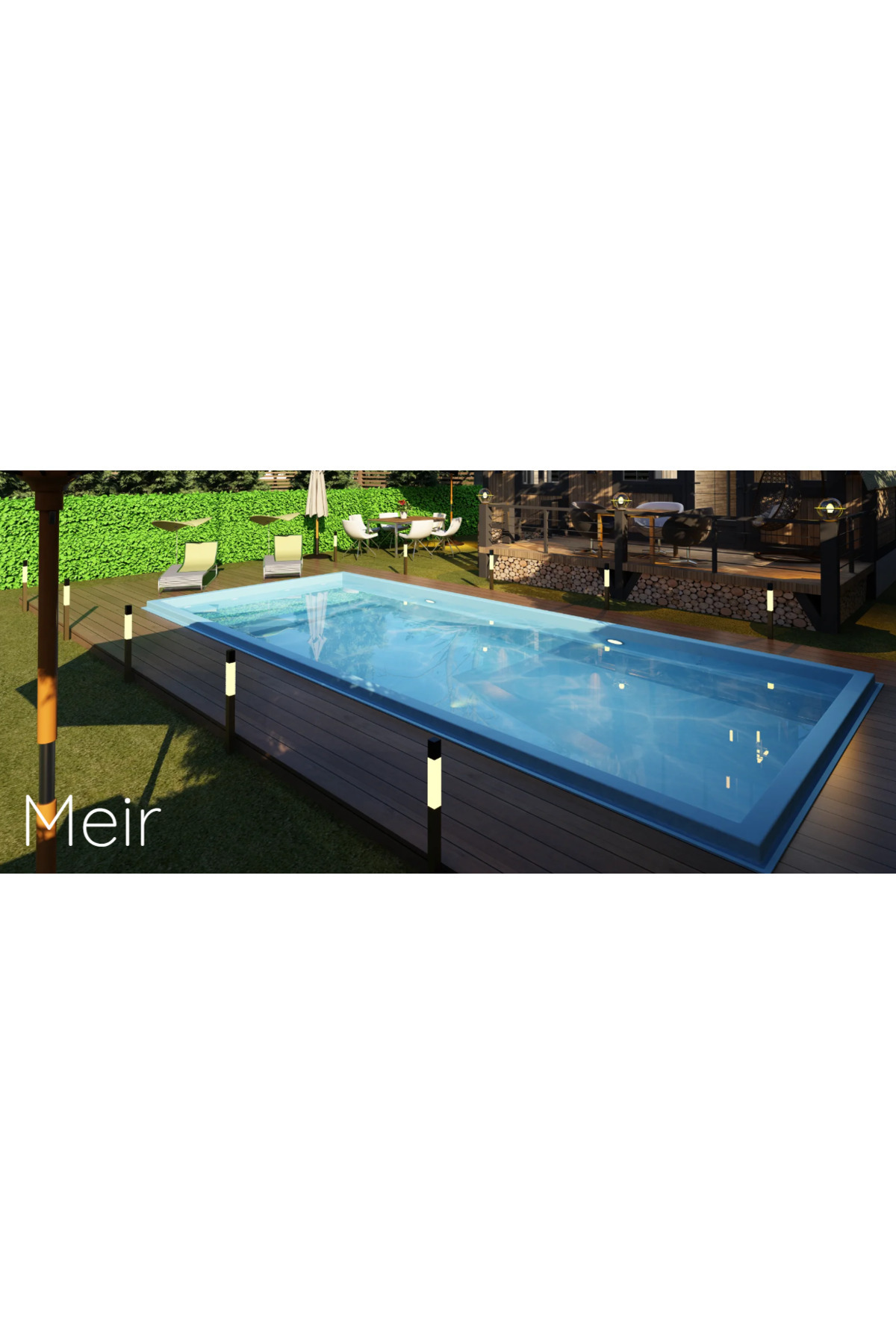 Fiber Hazır Havuz Meir Model 3,00 x 6,00 x 1,50 mt - 19 m3 3