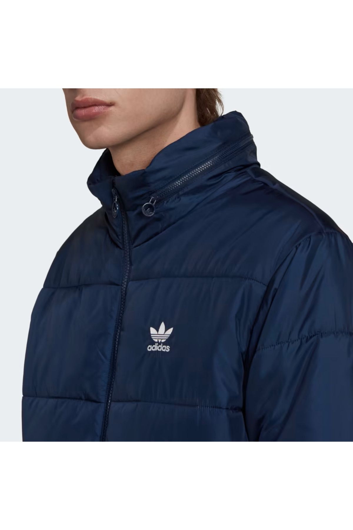 Adidas originals logo padded jacket in navy sale