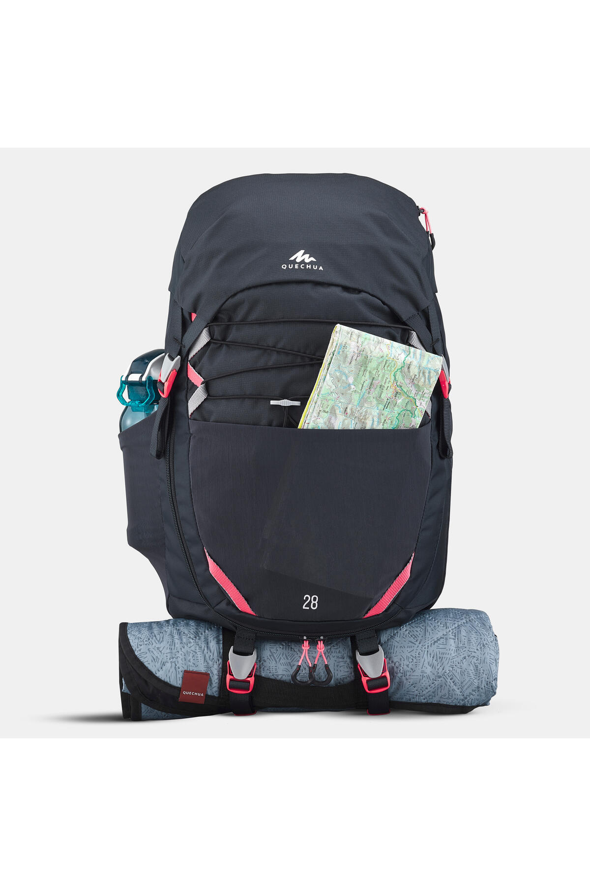 کوله‌پشتی Decathlon دکاتلون طبیعت‌گردی کودکان - 28l - خاکستری - Mh500 اورجینال - تصویر 5
