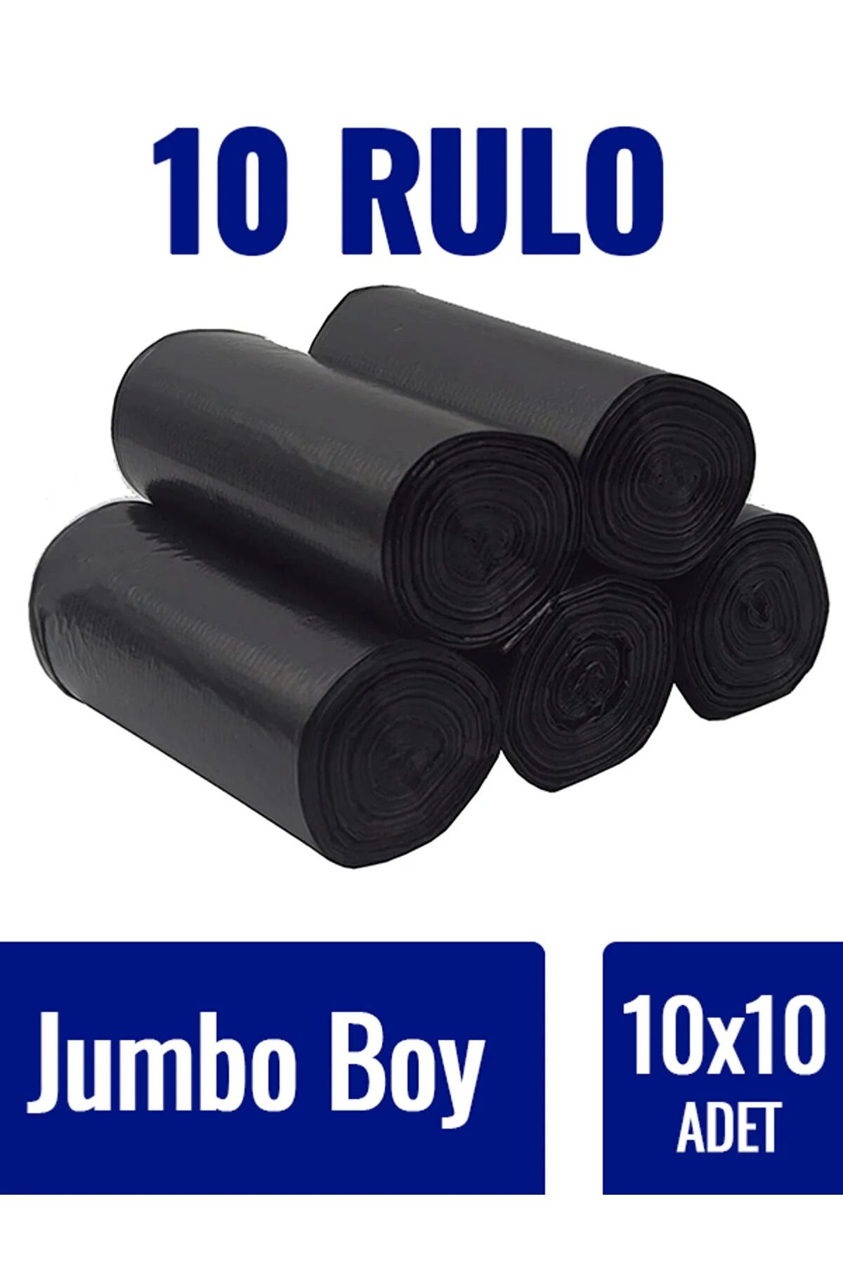 YÜCEAY-Garbage Bag Jumbo Size 10 Pack 10 Roll Thick 80x110 Garbage Bag Jumbo Trash 2