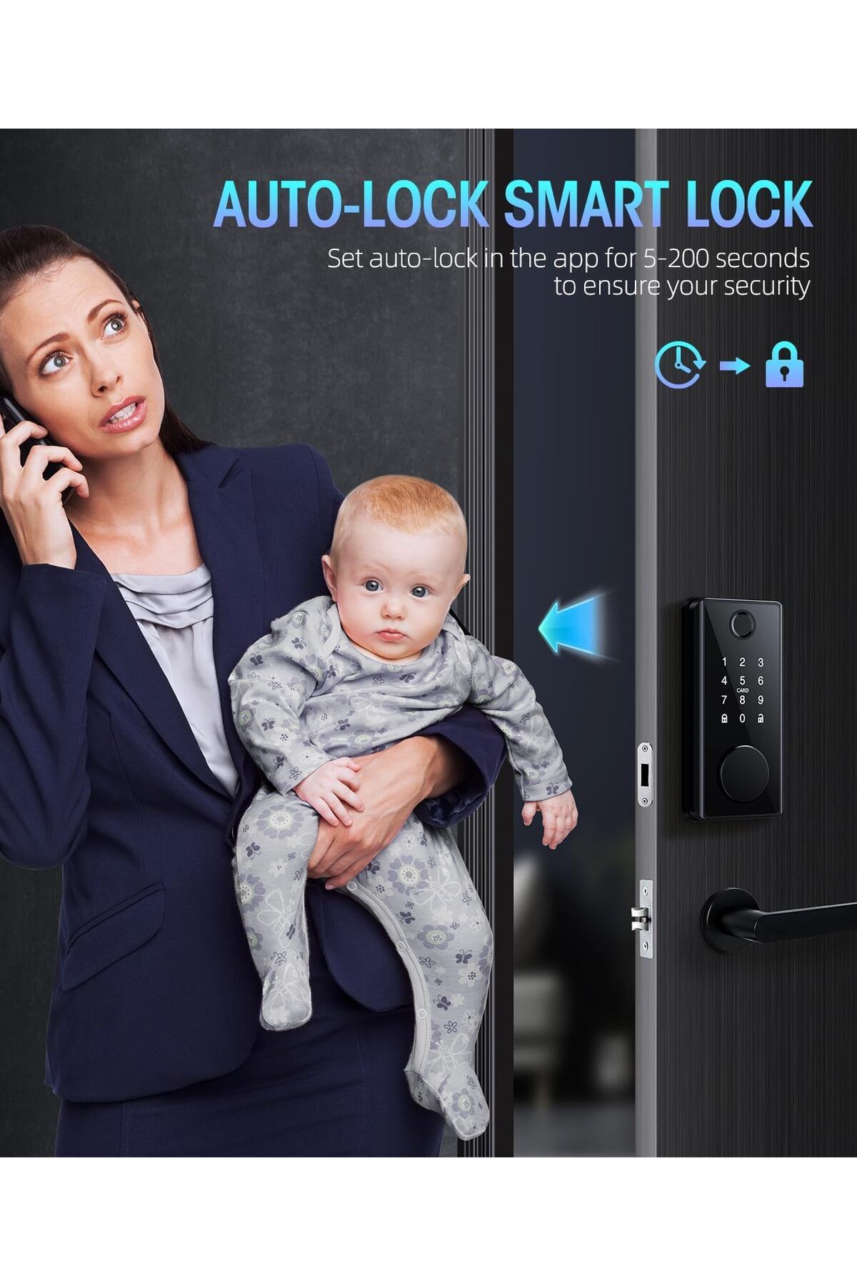 Genetic-Keyless Entry Door Lock with Keypad - Fingerprint Door Lock 4