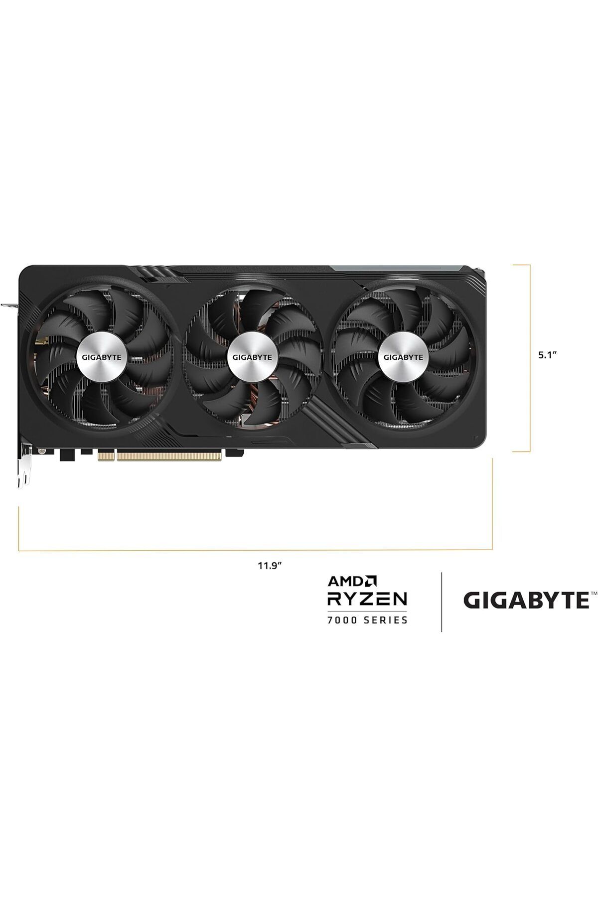 Gigabyte-بطاقة رسومات Radeon RX 7800 XT Gaming OC 16G، 3X WINDFORCE Fans 16GB 256-bit GDDR6 8