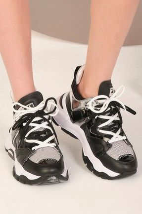 Kadın Siyah Sneakers Spor Ayakkabı Outdoor SGS001