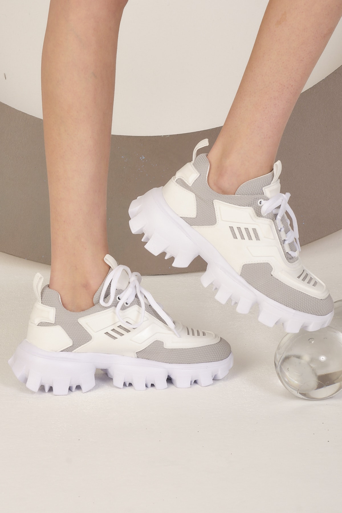 Madam Kifi Kadın Beyaz Sneakers Spor Ayakkabı SN8058