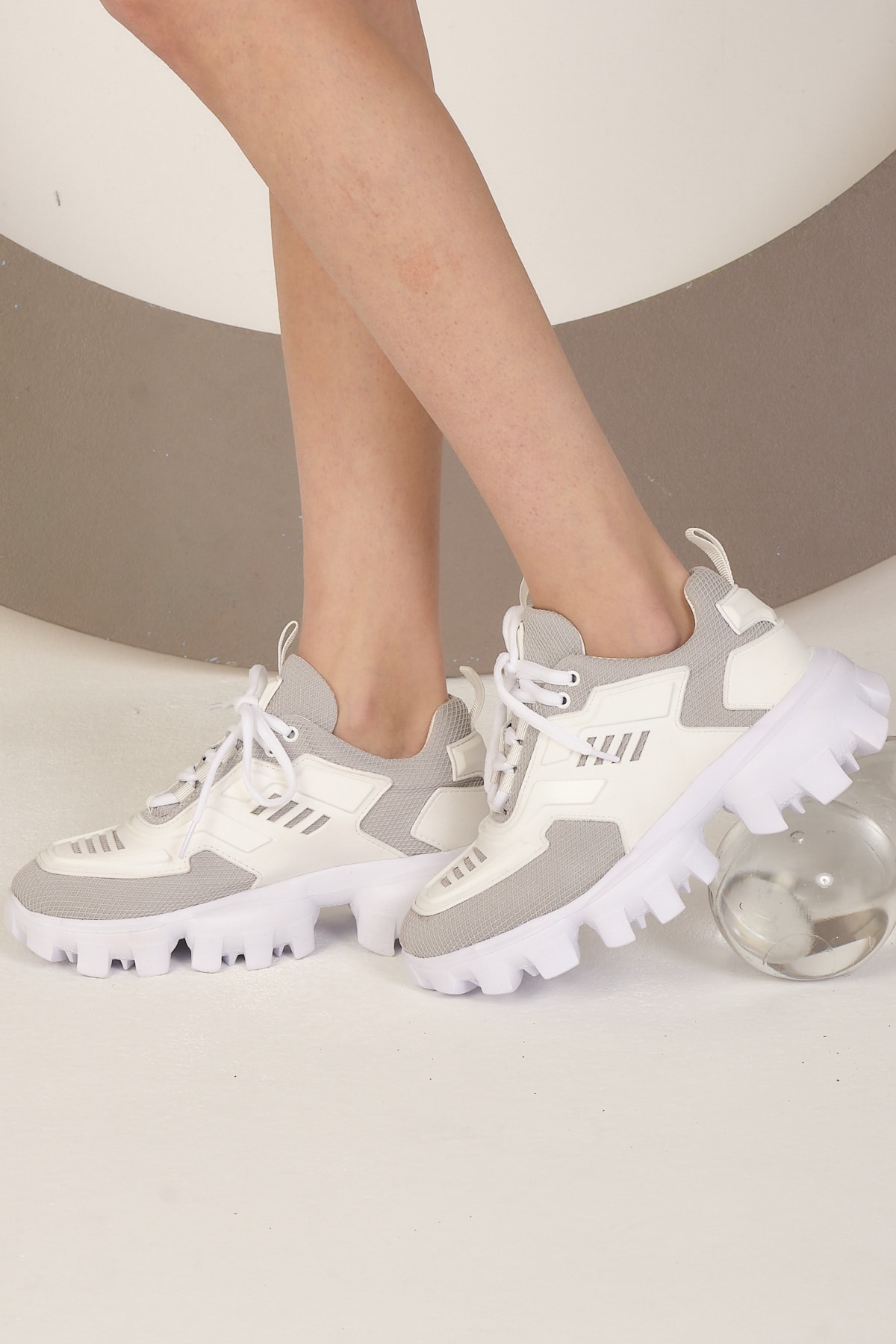 Madam Kifi Kadın Beyaz Sneakers Spor Ayakkabı SN8058