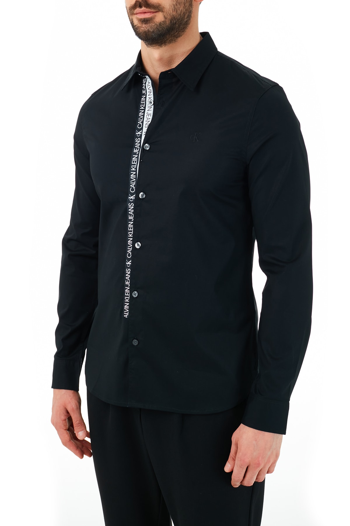 Calvin Klein Erkek Siyah Slim Fit Organik Pamuk Gömlek Gömlek J30j317131  Fiyatı, Yorumları - TRENDYOL
