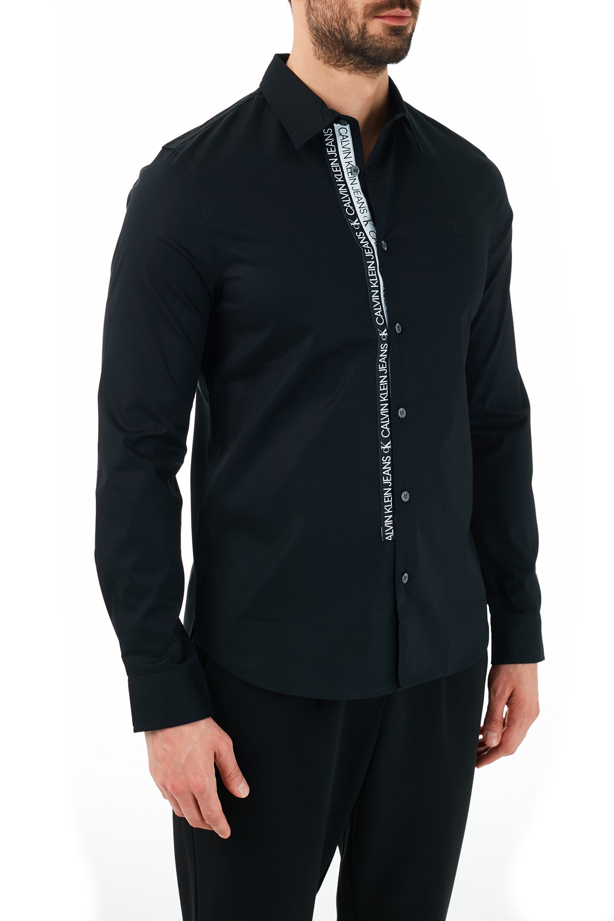 Calvin Klein Erkek Siyah Slim Fit Organik Pamuk Gömlek Gömlek J30j317131  Fiyatı, Yorumları - TRENDYOL