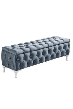 Yatak Ucu Pufu, Cappy Bench, Sandıklı Ayakucu Pufu - Açık Mavi 160x40x50 cappy-bench-amavi-160