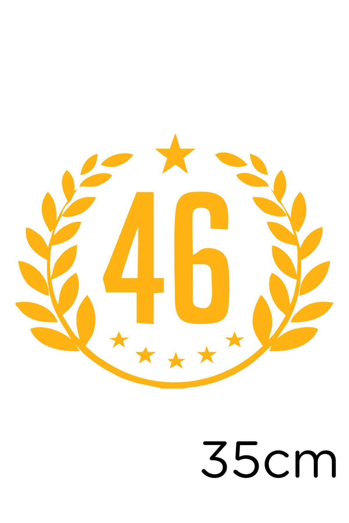 New Jargon 46 Scriere Și Stele Mari Și Mici Autocolant Auto 35 Cm - Galben - One Size
