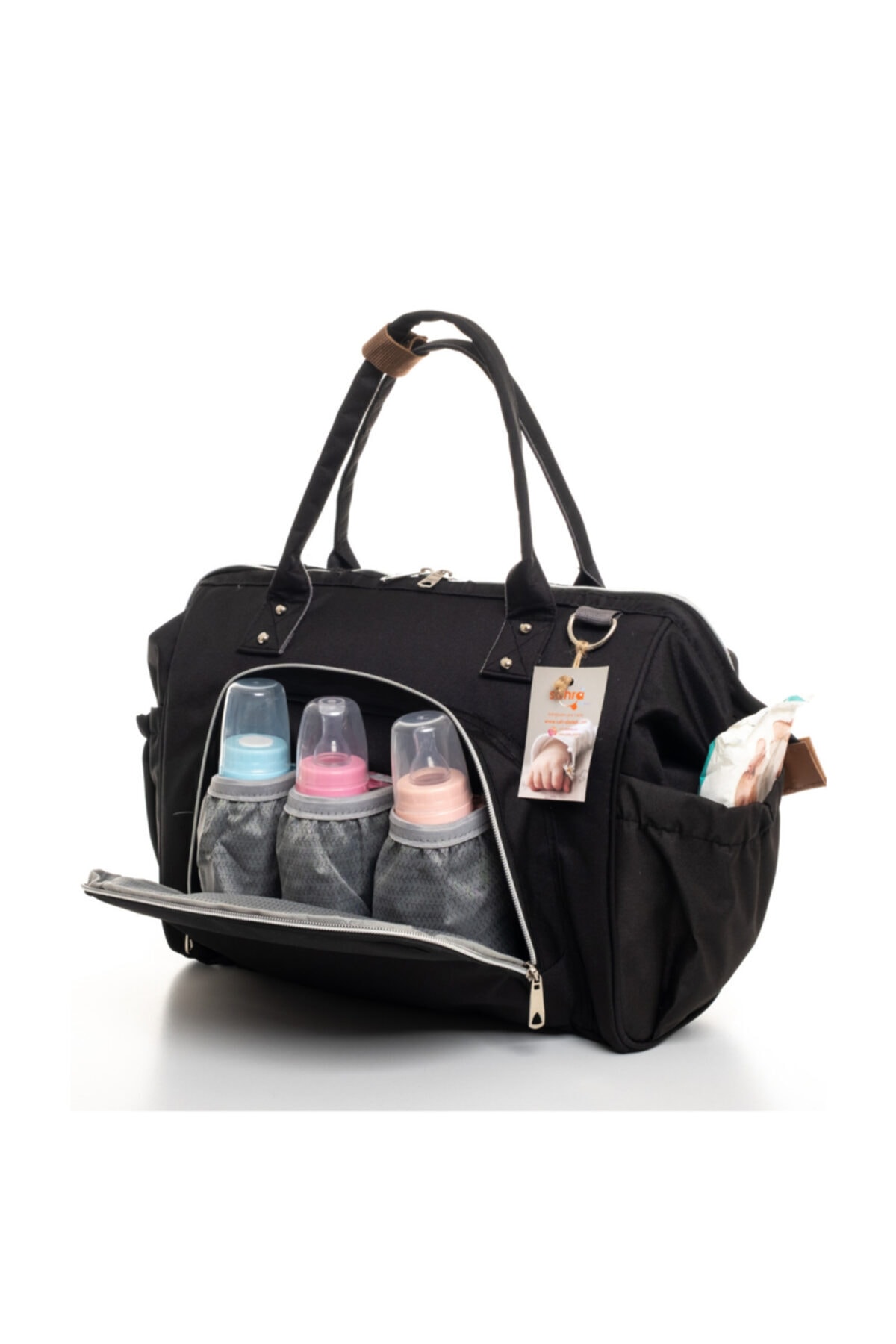 Sahra Elegance Bebek Taşıma Seti-leke Tutmaz Su Geçirmez Bebek Bakım Omuz Çantası Ve Kanguru Seti fotoğrafı 2 (önizleme)