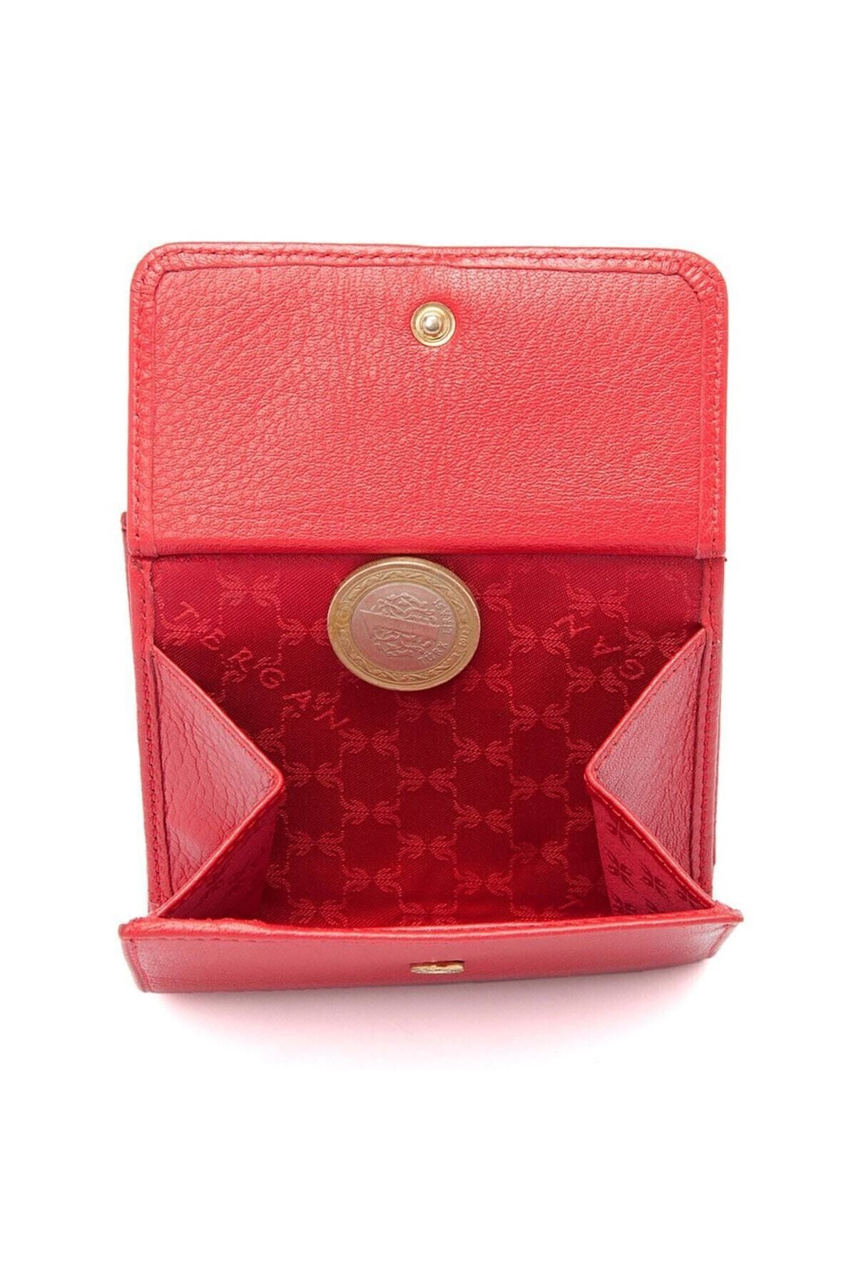 Tergan-Genuine Leather Red Women's Wallet S1CB00005627 3