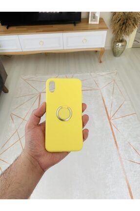 Iphone Xs Max Uyumlu Silikonlu Sarı Telefon Kılıfı 9876519