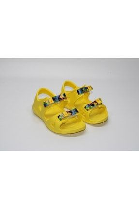 Eva Ultra Hafif Çift Cırtlı Renkli Baskılı Sarı Günlük Sandalet AKINAL-SANDAL-331400