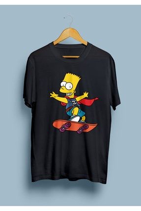 Oversize The Simpsons Bart Simpsons Baskılı Tişört KRG0634