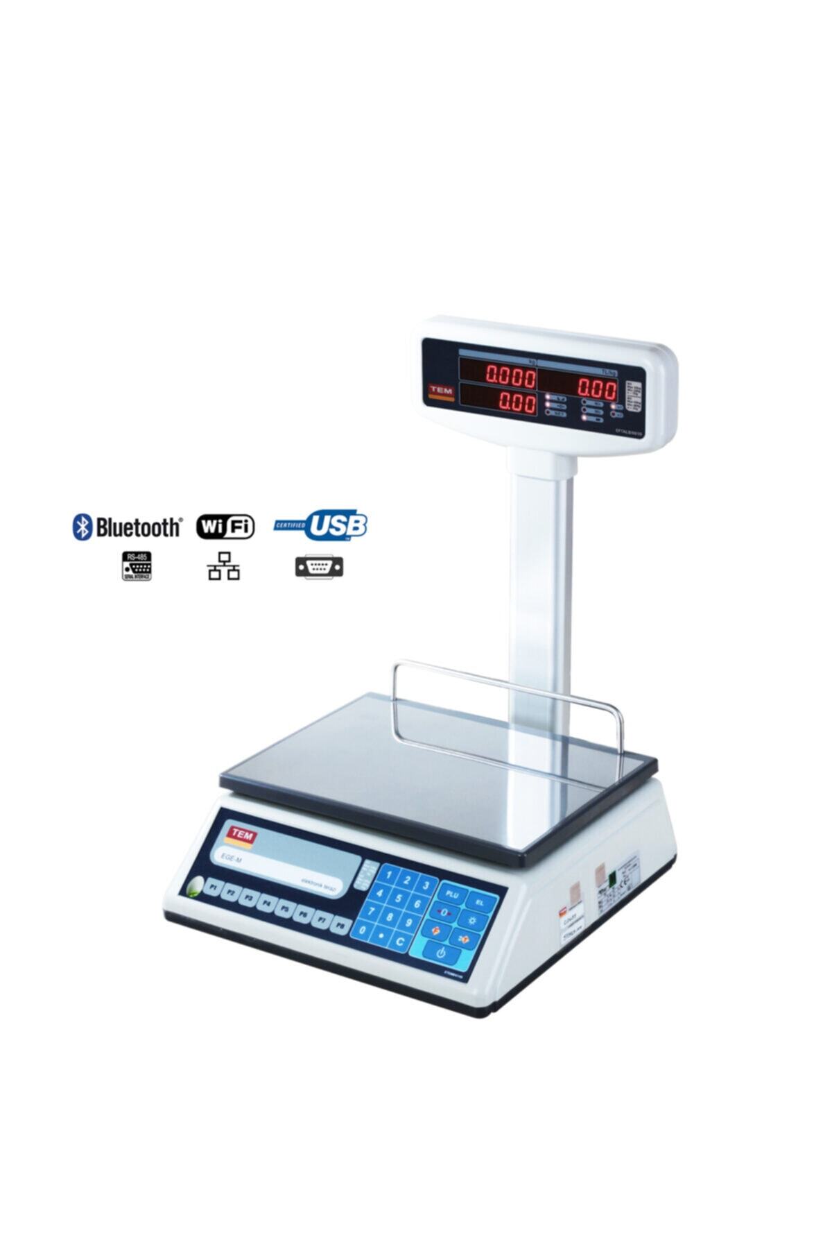 TEM 30 Kg 5 Gr Onaylı Fiyat Hesaplamalı Market Terazisi