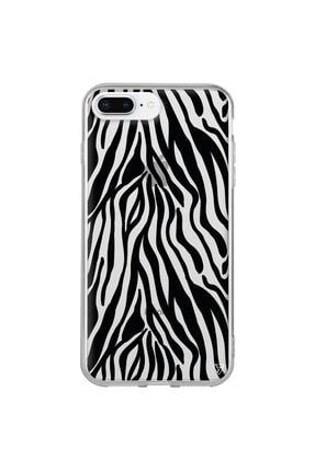 Iphone 7 Plus Şeffaf Renkli Silikon Siyah Zebra Desenleri Telefon Kılıfı Ptr051-iPhone-7-Plus