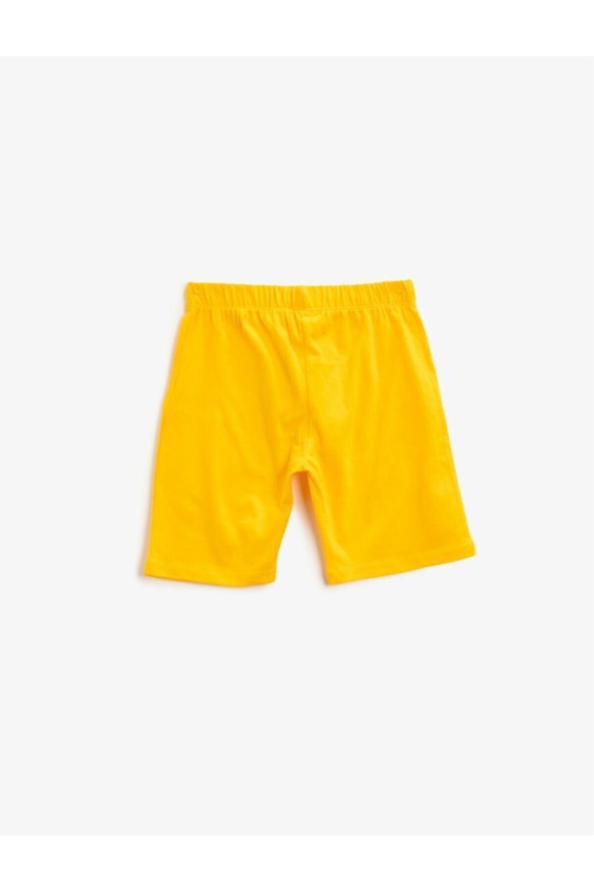 شورت و شلوارک پسرانه زرد کوتونKoton | KTNEC.00329 اورجینال - تصویر 3