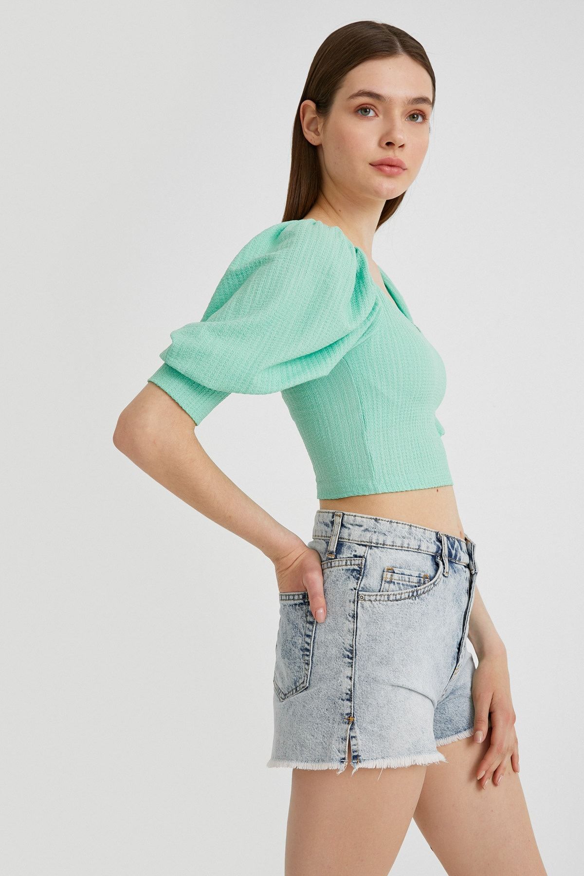 Koton Bluse Grün Regular Fit