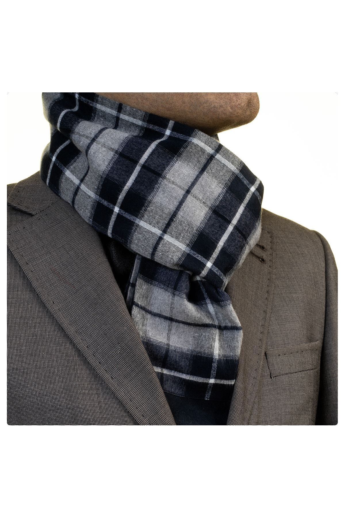 Navy and gray scarf best sale