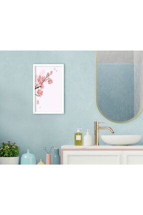 Home Banyo Dekoratif Ahşap Beyaz Çerçeveli Tablo-8 Bitmeyen80770