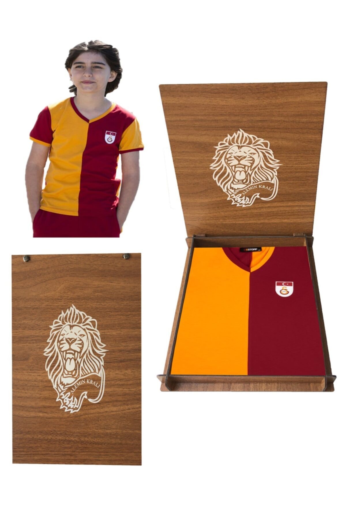 Galatasaray GALATASARAY Metin Oktay ÇOCUK Forma-Orjinal Lisanslı Forması-Hediye Aslan Ahşap Kutulu