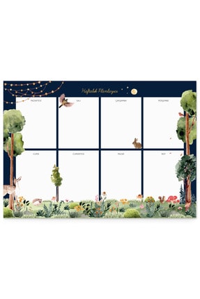 Paper&More Let's Sleep Under The Stars A4 Masaüstü Haftalık Planlayıcı