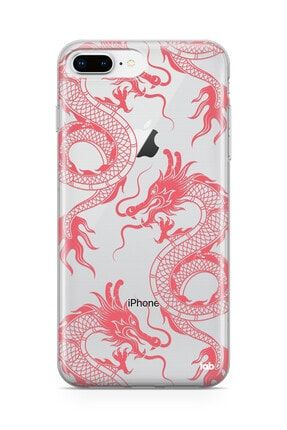 Apple Iphone 7 Plus/8 Plus Şeffaf Telefon Kılıfı - Dragons F04NA183
