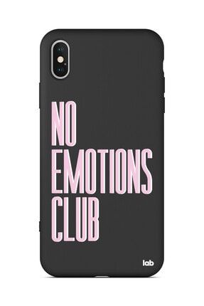 Apple Iphone Xs Max Siyah Silikon Telefon Kılıfı - No Emotions Club S07NA128