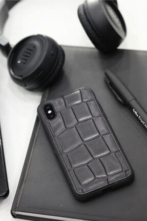Efektif Baskılı Siyah Deri Iphone X / Xs Kılıfı 1426.G.01LCX