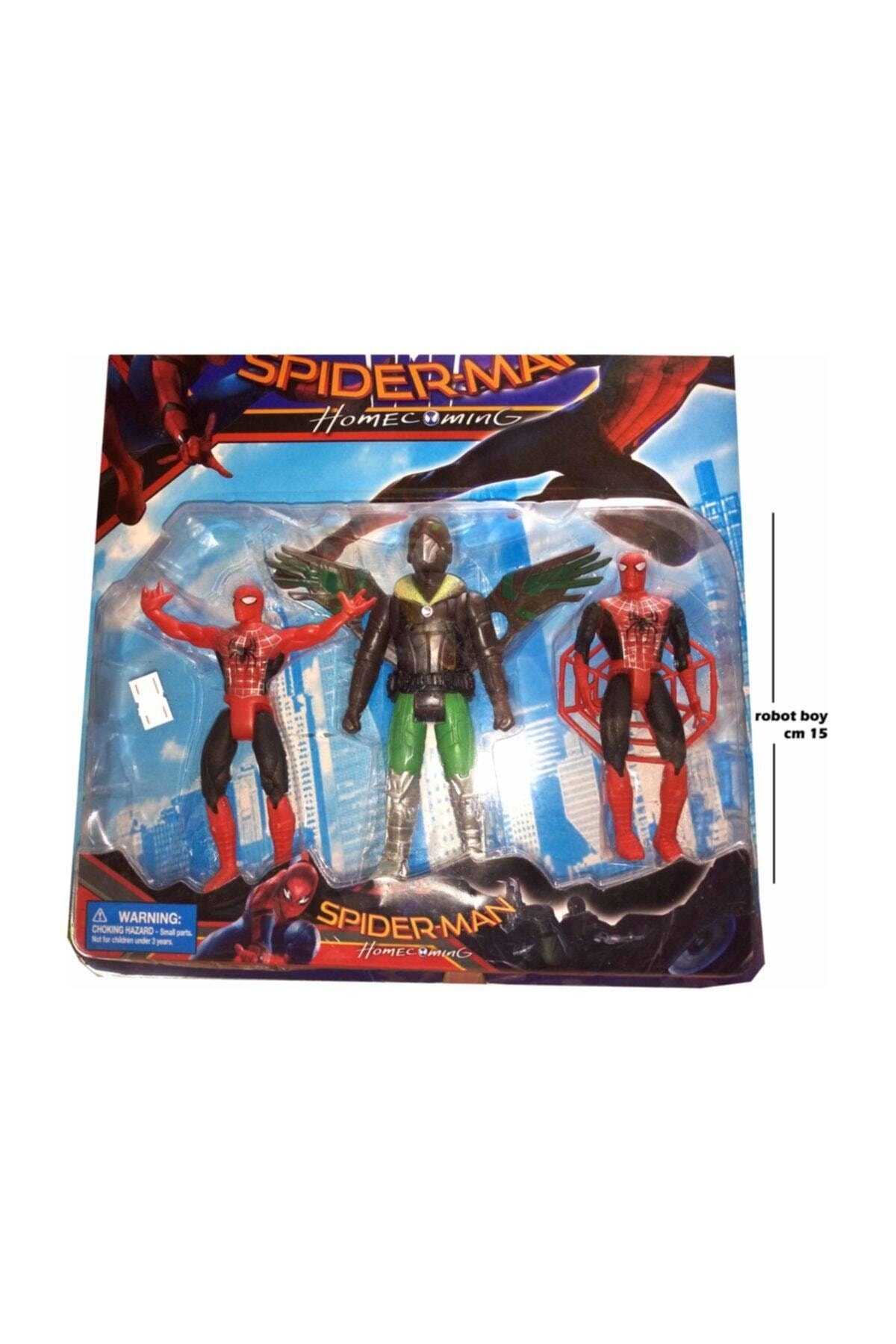 SPIDERMAN 3 Adet Örümcek Adam Robot