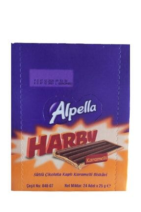 Alpella Harby Sütlü Çikolata Kaplı Karamelli Bisküvi 24 Adet ÇKLT16