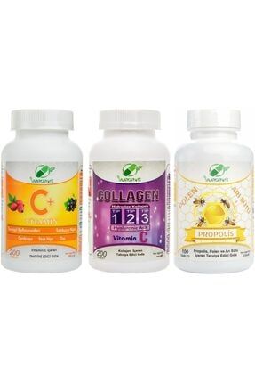 Vitamin C 1000 Mg 200 Tb Collagen Tip 1-2-3 900 Mg 200 Tb Propolis Polen Arı Sütü 100 Tb Ucz2