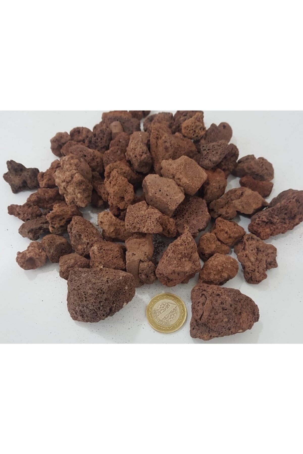 İri Kırmızı Dekoratif Volkanik Pomza Taşı 2-4 cm 20 lt 2