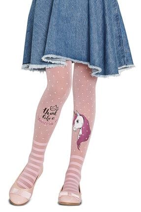 Kız Çocuk Pembe Pretty Unicorn Külotlu Çorap 5003212