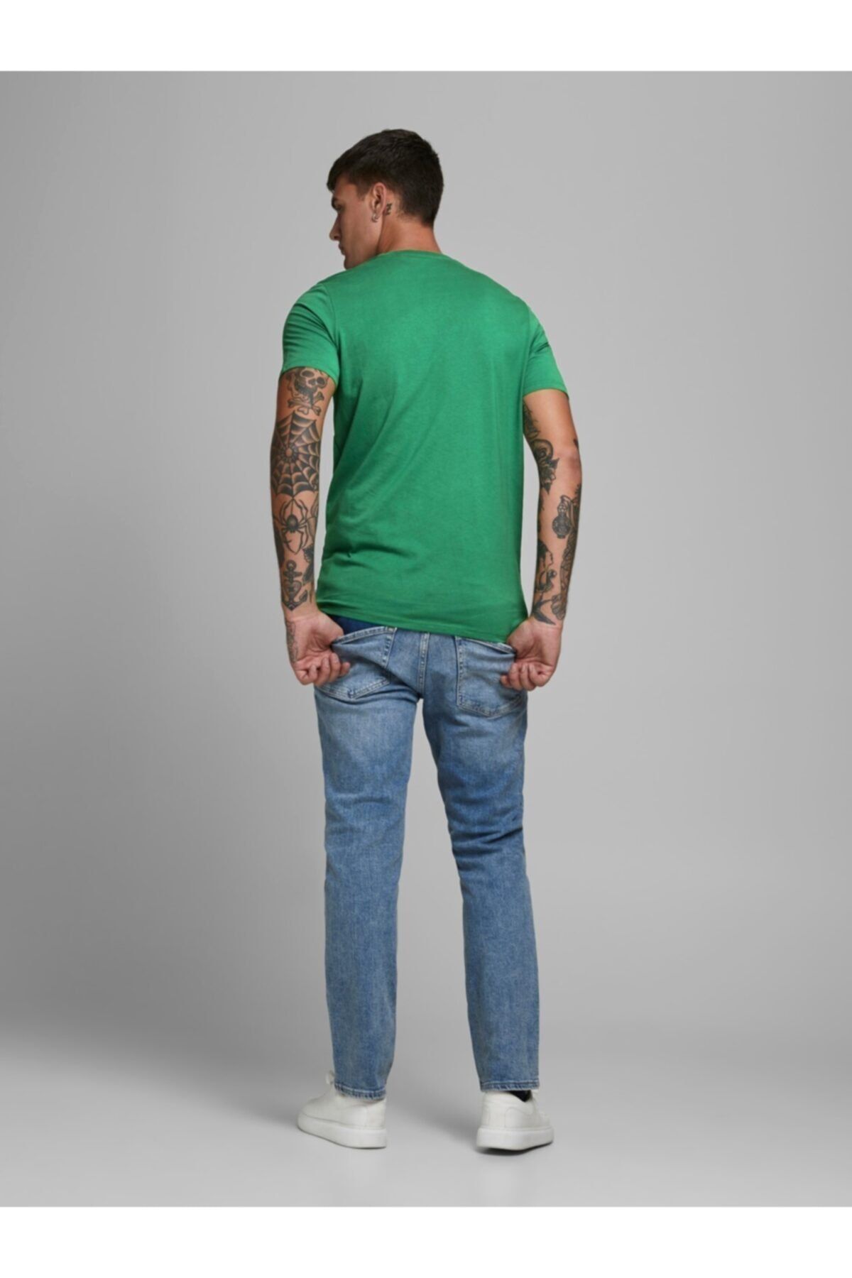 تی شرت سبز مردانه Jack & Jones یقه پایه Jack & Jones