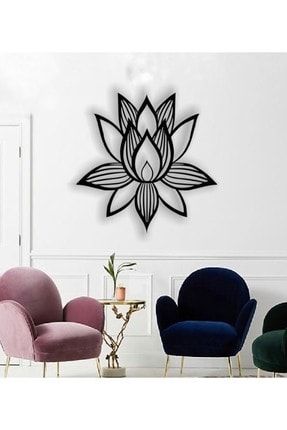 Ahşap Lotus Çiçeği Tablosu, Dekoratif Duvar Süsü Tablo SPT100086