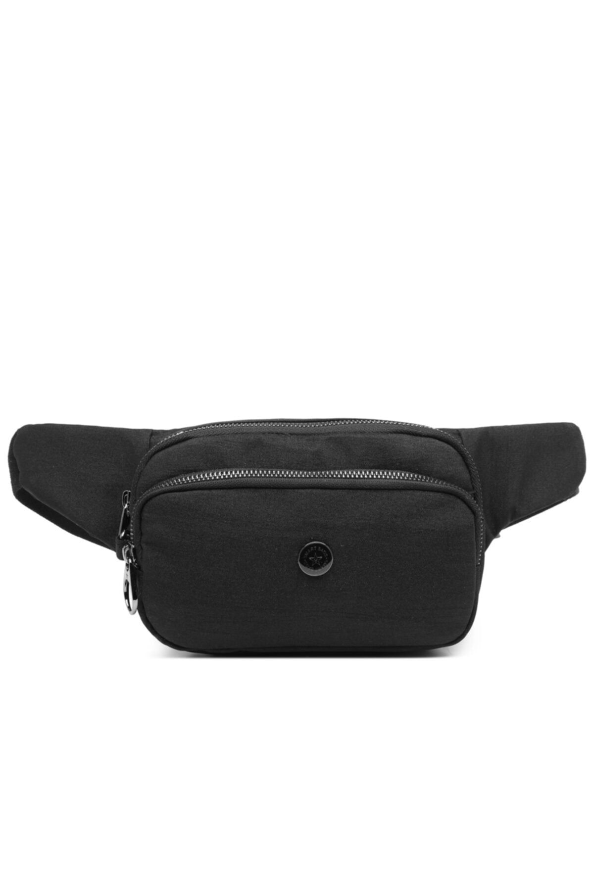 Black fabric bum bag outlet